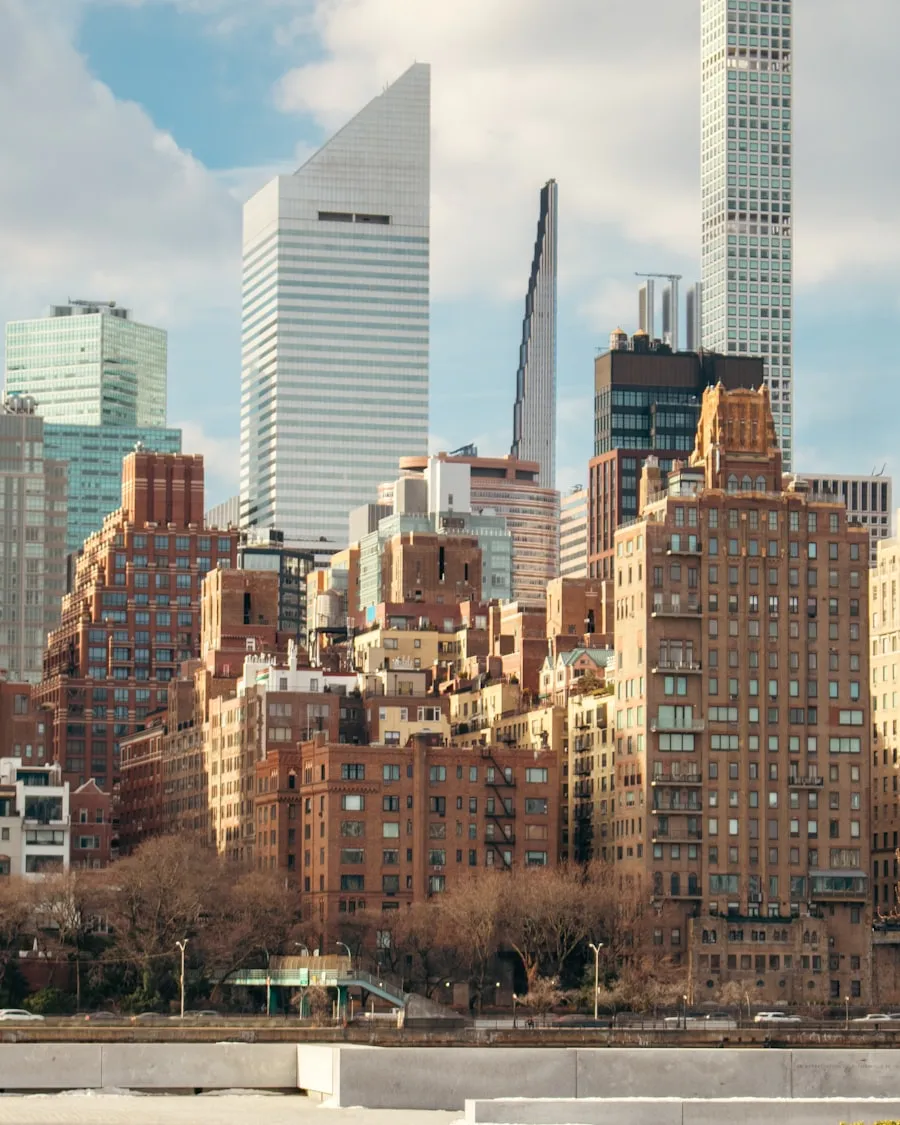 Skyline of a United States city