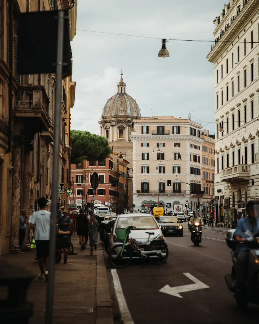 Historic street in a European city